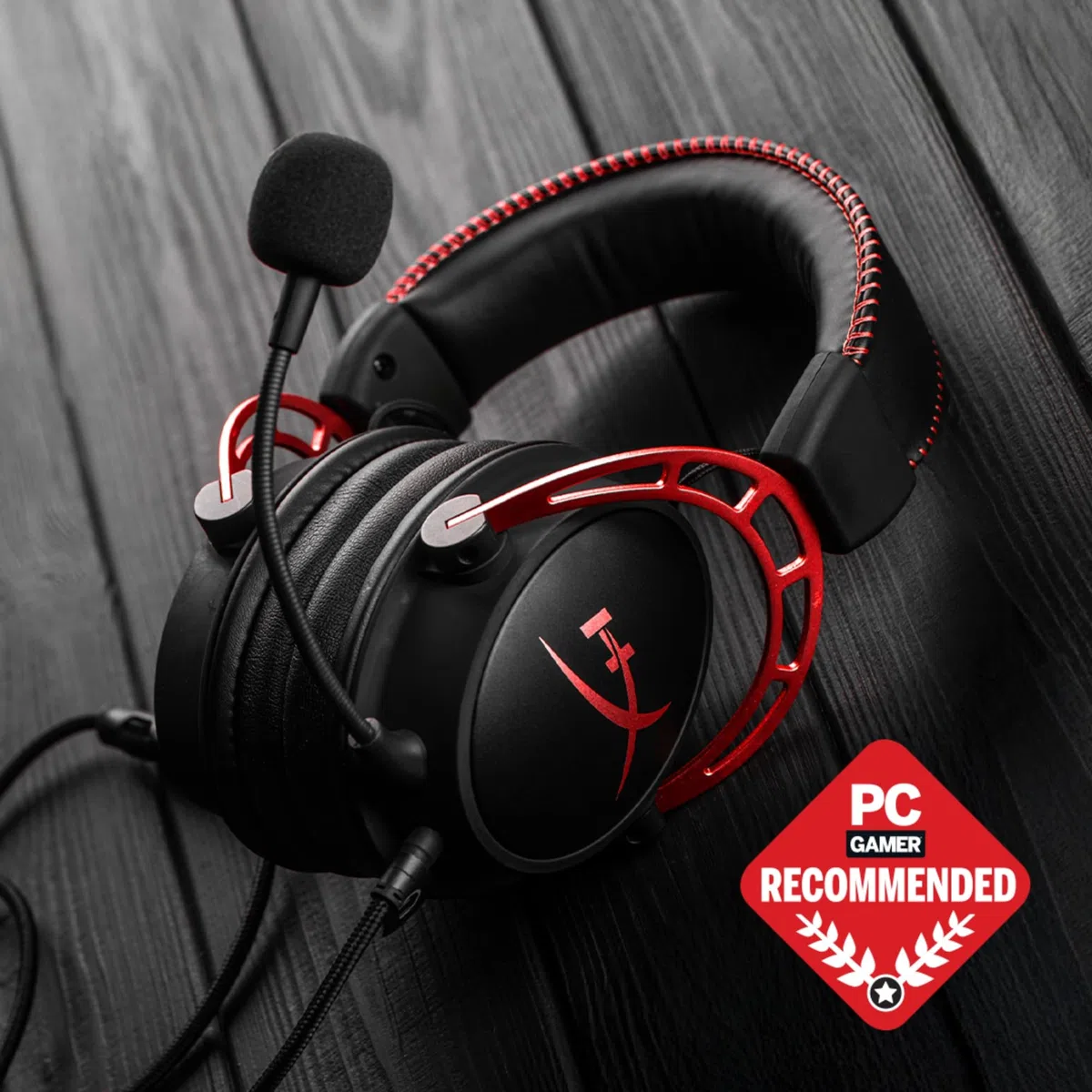 HyperX Cloud Alpha Cuffie Gaming 3,5 mm Jack Alluminio Memory Foam Similpelle PS4 Xbox PC Nero Rosso