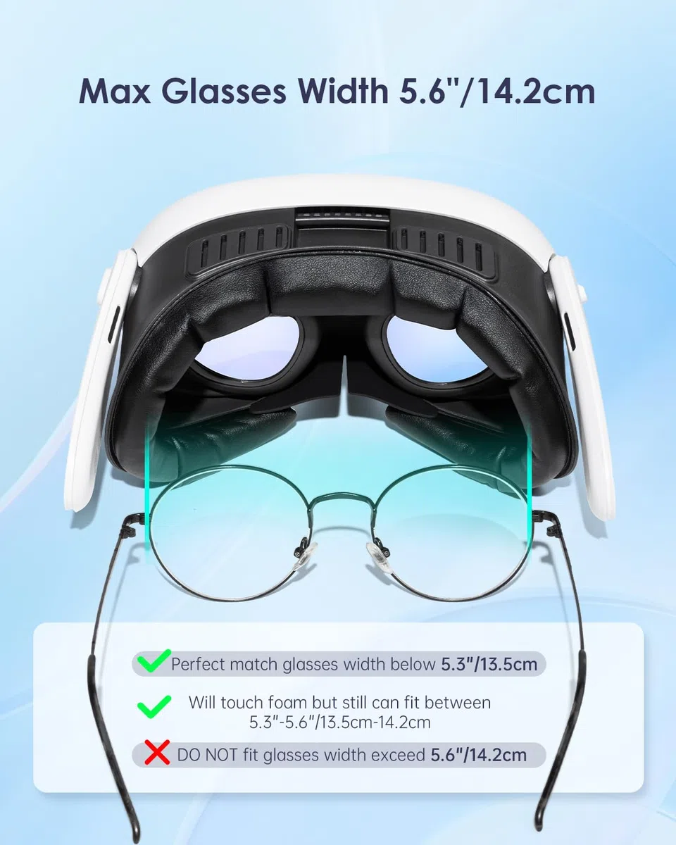 VR Face Pad Compatibile per Quest 3 Interfaccia Facciale con Ricambi in Schiuma e Protezione Lente