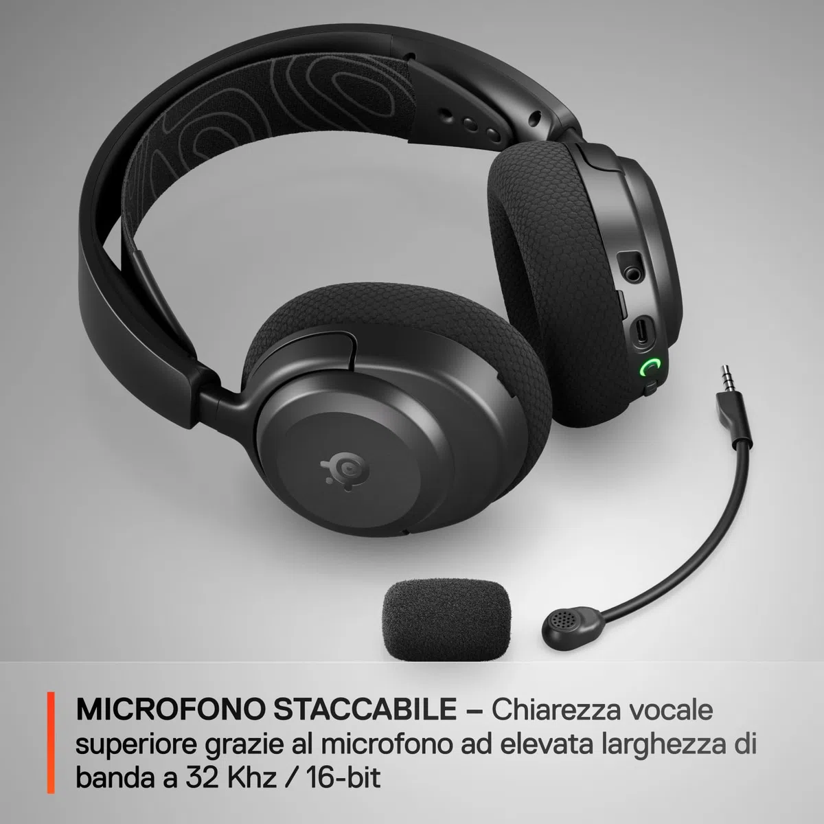 SteelSeries Arctis Nova 3P Cuffie da gioco wireless 2,4GHz/BT 40h neodimio Nero per PS5 PS4 PC Switch