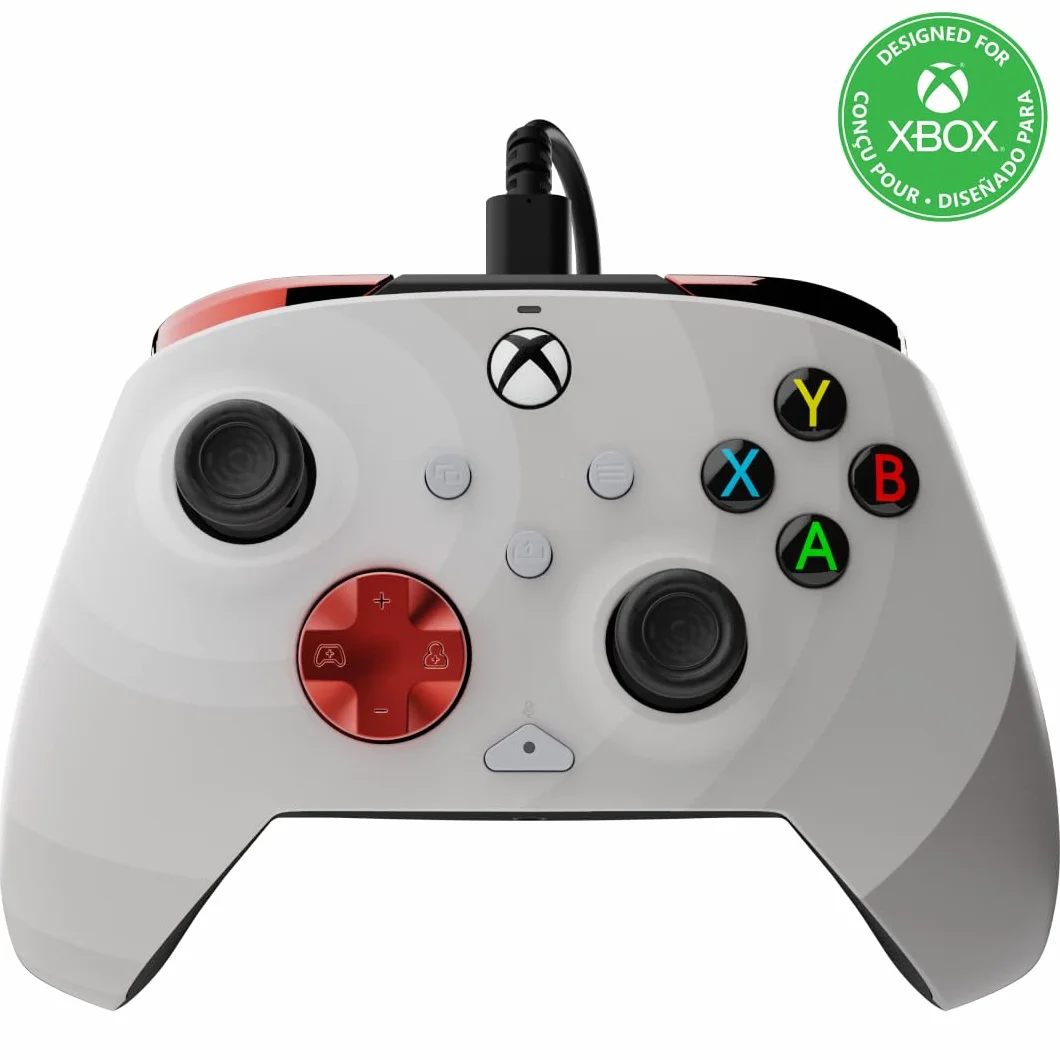 PDP REMATCH XBOX WIRED Controller RADIAL WHITE for Xbox Series X|S, Xbox One, Officially Licensed