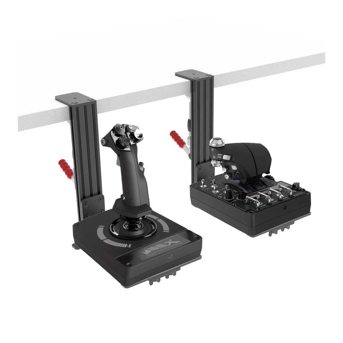 Hikig Confezione da 2 supporti da scrivania per joystick Logitech, Thrustmaster e VKB Hotas, compatibili con X52/X52 Pro/X56/X56 Rhino e altri