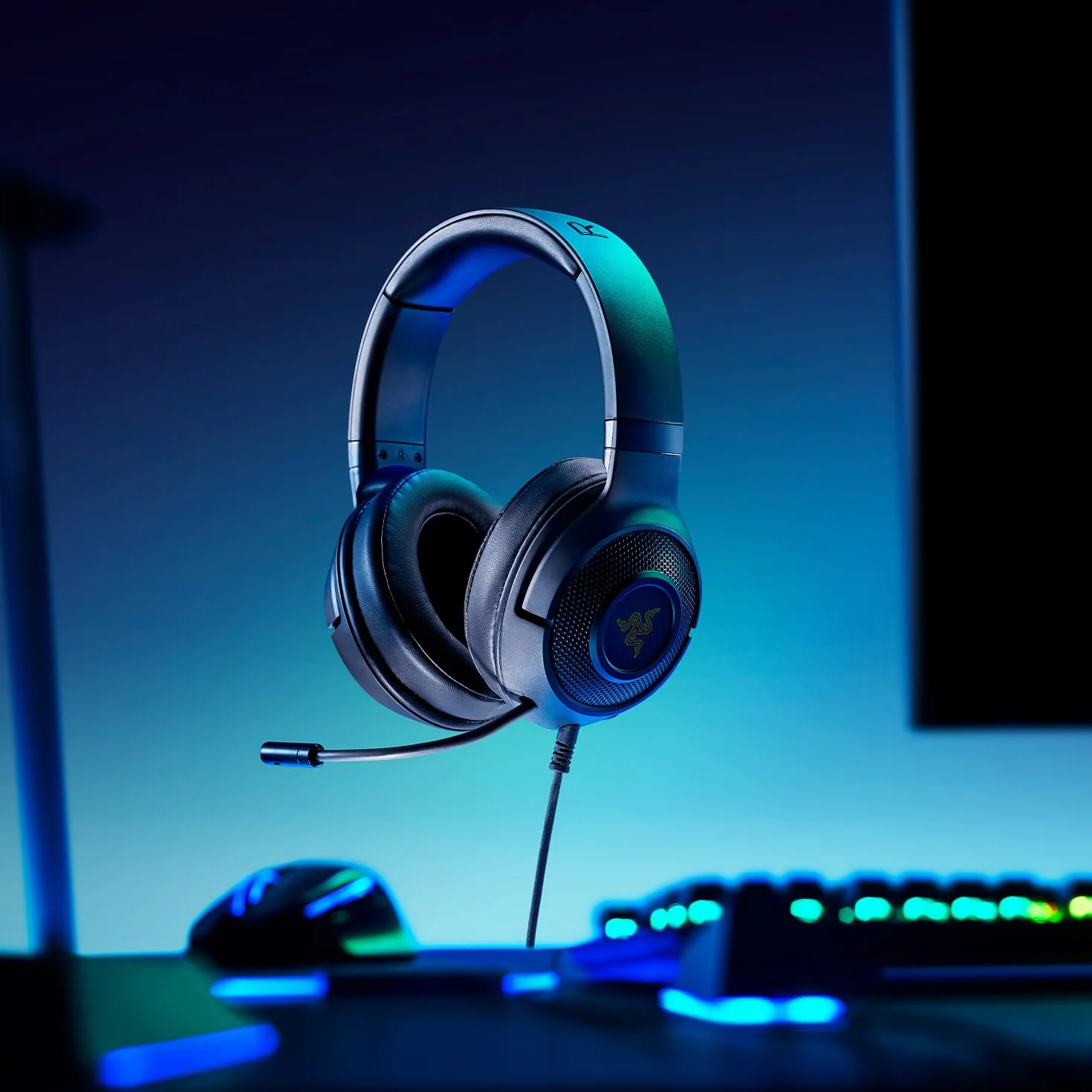 Razer Kraken X Lite Cuffie da Gioco PC Ultraleggere Microfono Cardioide Suono Surround 230g Jack 3.5mm PS4 PS5 Switch Xbox One Xbox Series X|S Nero