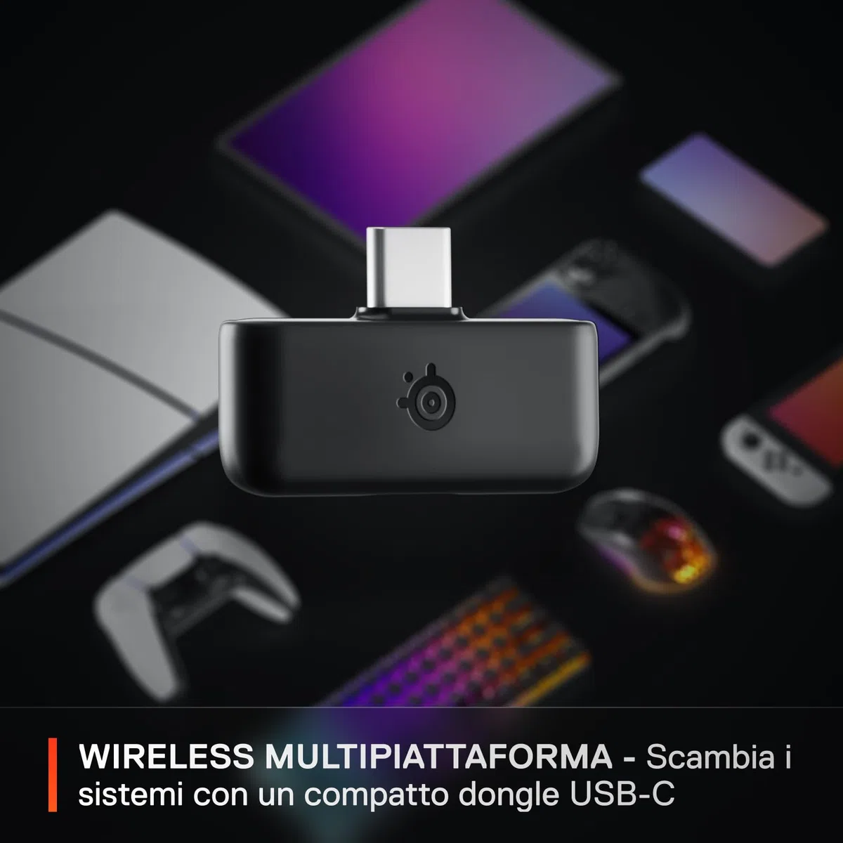 SteelSeries Arctis Nova 5P Cuffie Wireless PS5 Driver magnetici al neodimio Batteria 60 HR 2,4GHz BT Microfono ClearCast Gen2.X