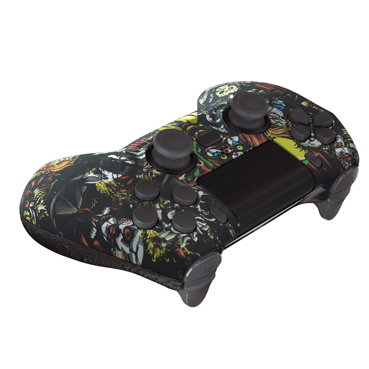 eXtremeRate DECADE Torneo Aggiornamento Kit per ps4 Controller CUH-ZCT2(Non Controller), Cover Shell&Tasti Posteriori&Trigger Stop, Accessori per ps4 Joystick JDM-040/050/055, Party Pauroso