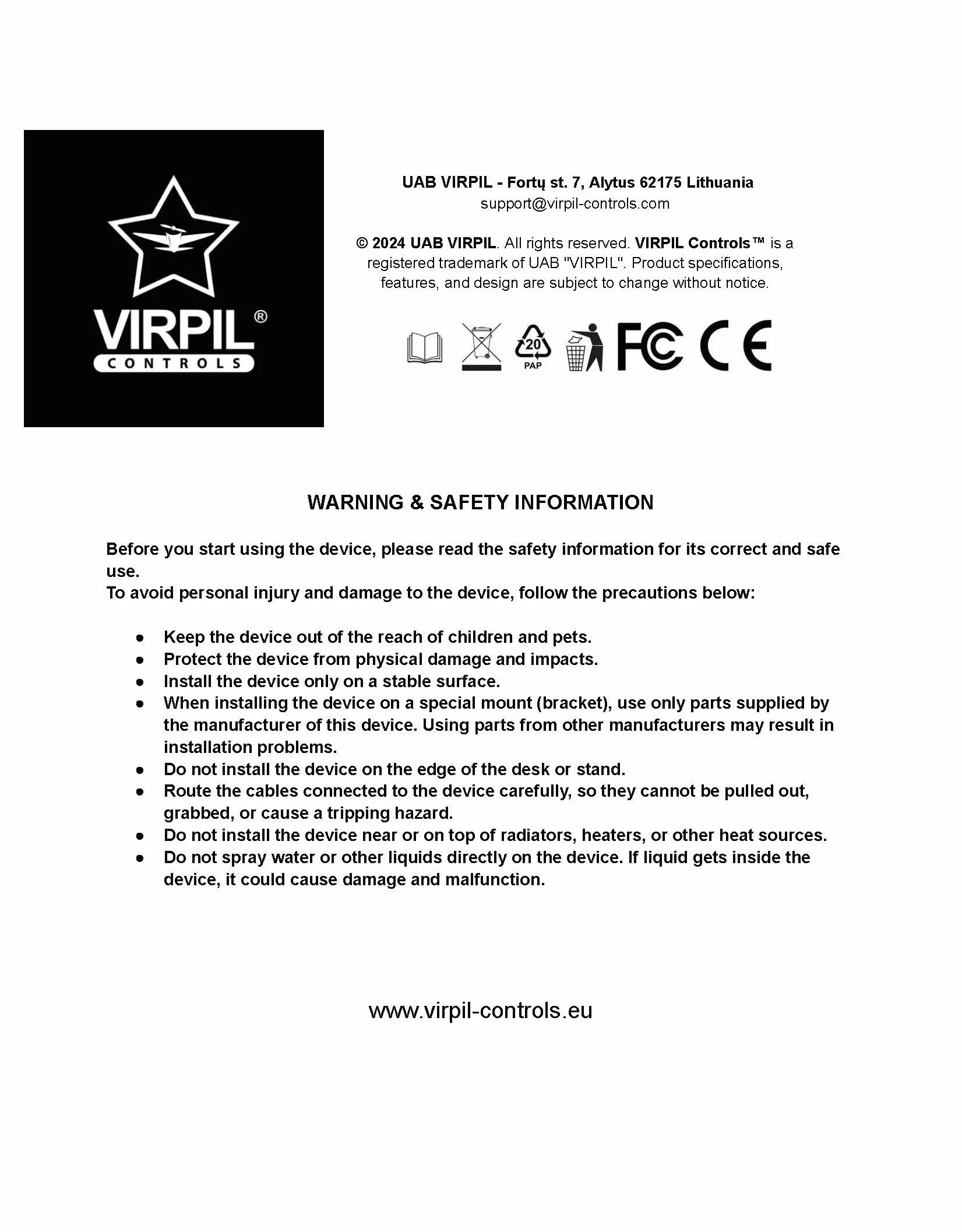 VIRPIL Controls R1-FALCON Pedaliera Timone (Pedaliera per Simulazione di Volo con Ingresso a 3 Assi, PC)
