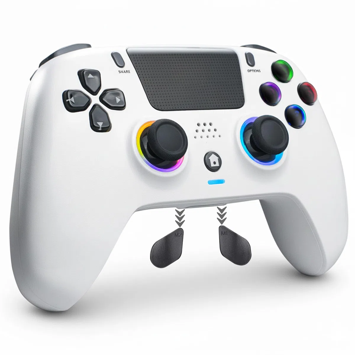Kontroler Bezprzewodowy DuLingKer z Efektem Halla dla PS4/Pro/Slim, Joystick z RGB i Wibracjami