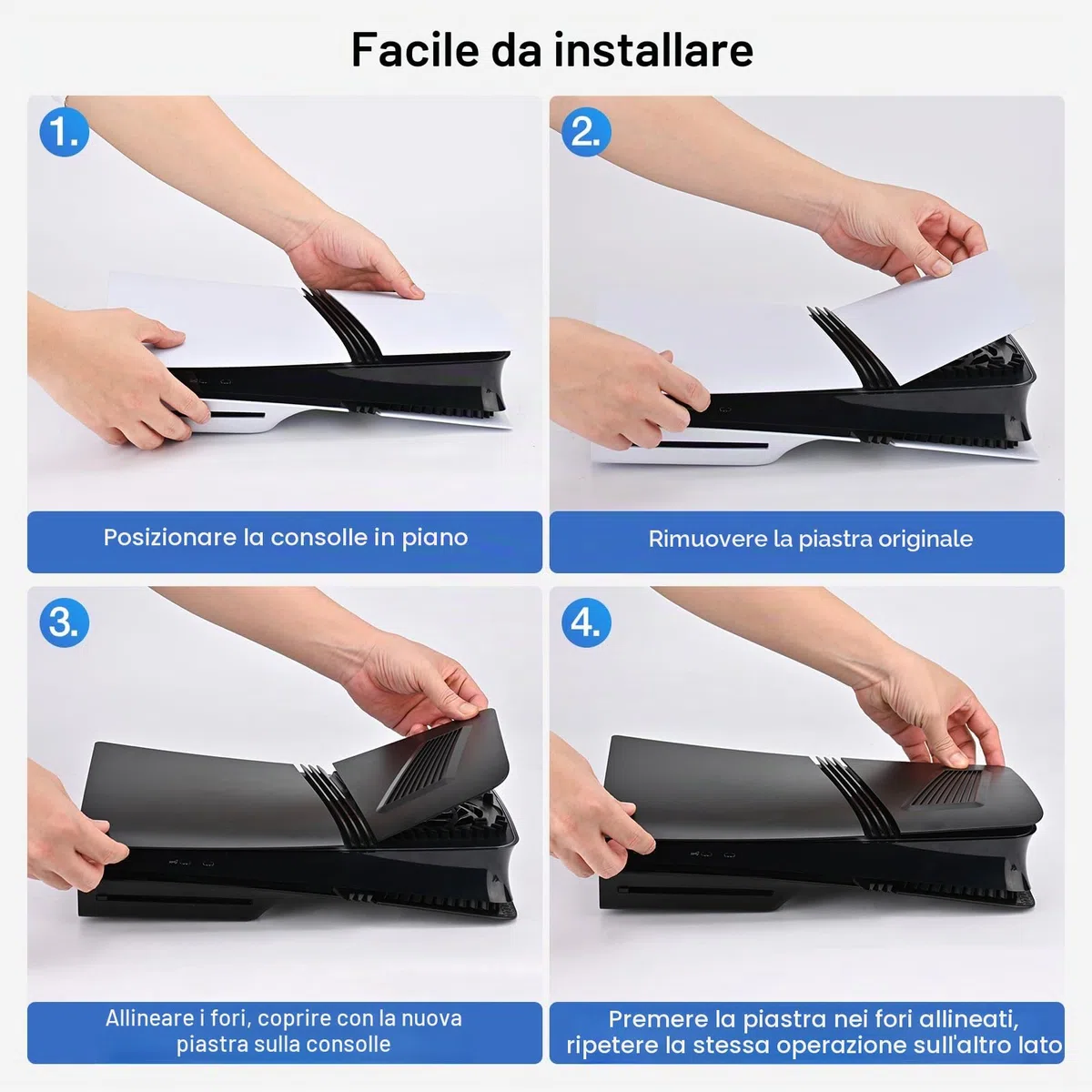 InnoAura P5 Pro Copertura per Disc Edition - Facepad con scanalatura di ventilazione e filtro antipolvere, antigraffio e antipolvere per Disc Edition 2024 (nero)