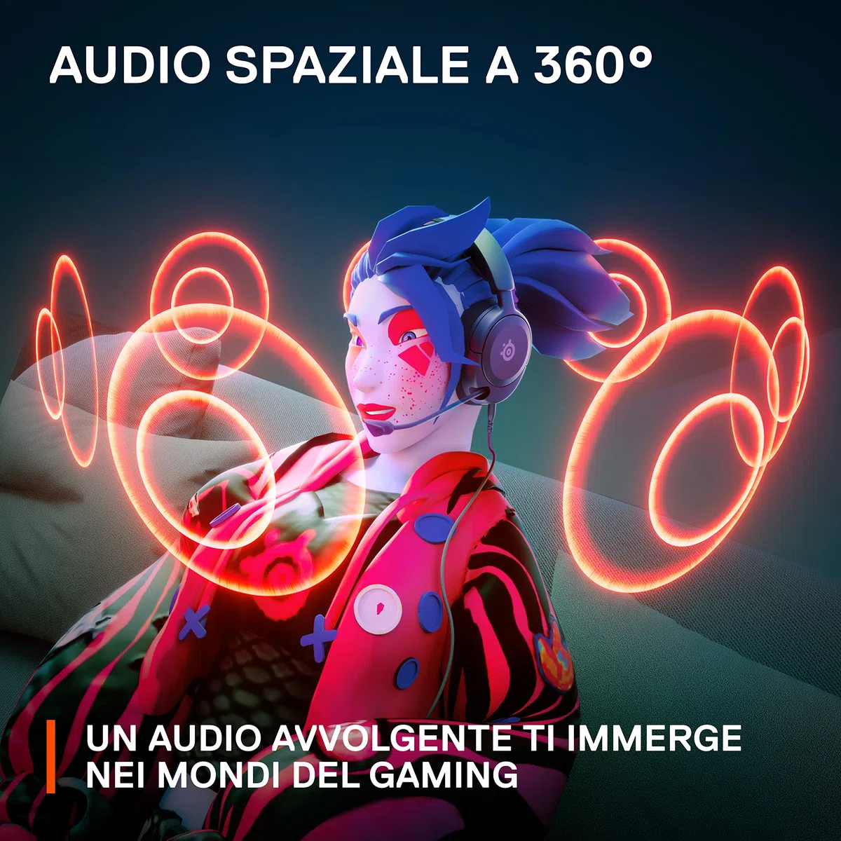 SteelSeries Arctis Nova 1 Cuffie Gaming Multisistema Driver Hi-Fi Audio Spaziale 360° Memory Foam PC PS5 PS4 Switch Xbox Nero