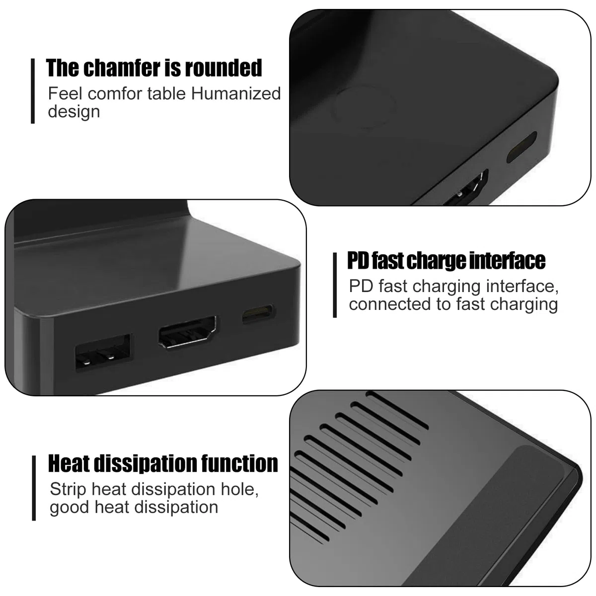Nizirioo Docking Station per Nintendo Switch/OLED: Base di Ricarica Portatile TV Mini Con 4K HDMI e Porta USB 3.0