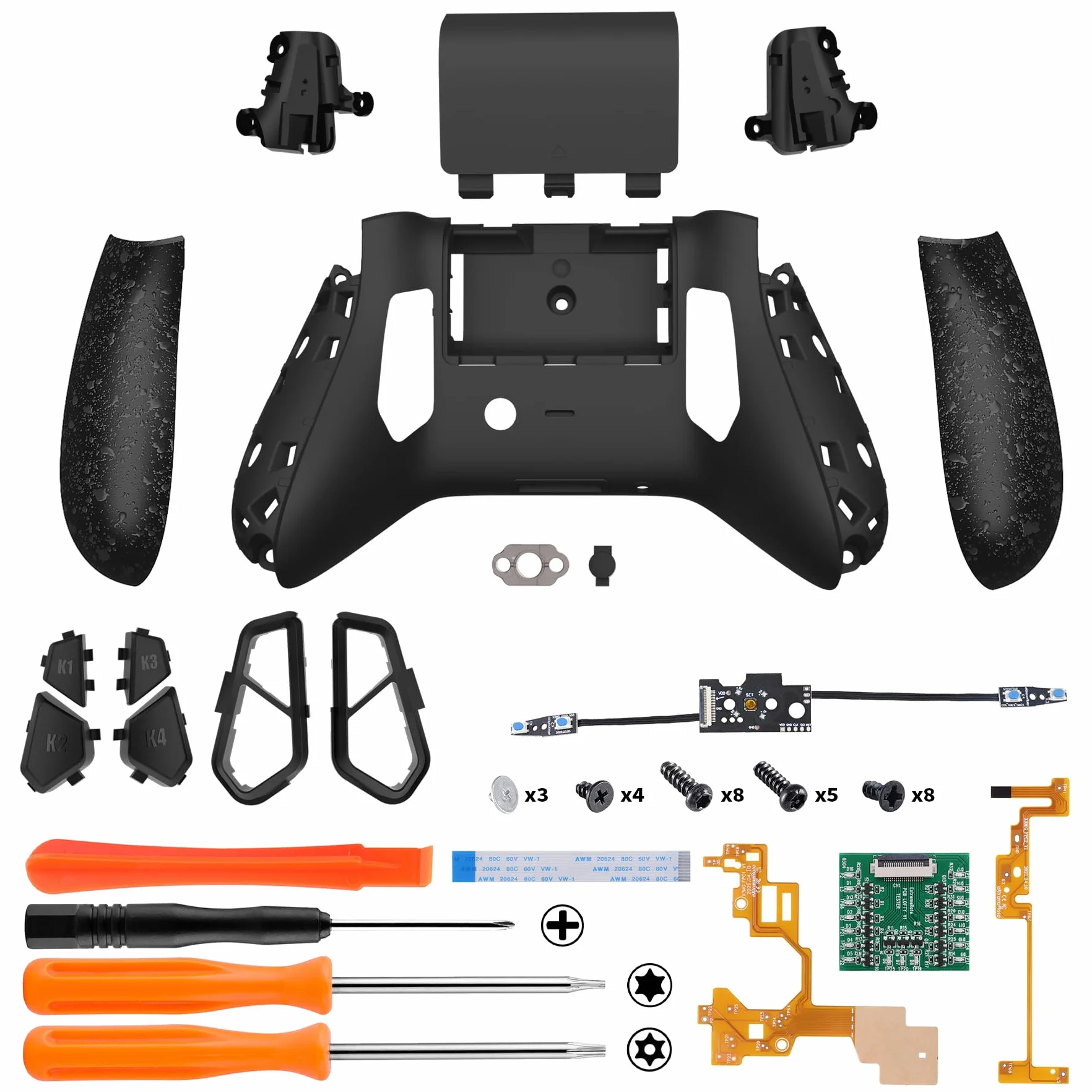 eXtremeRate VICTOR X Remap Kit do kontrolera Xbox Series X S, 6 profili, czarne antypoślizgowe