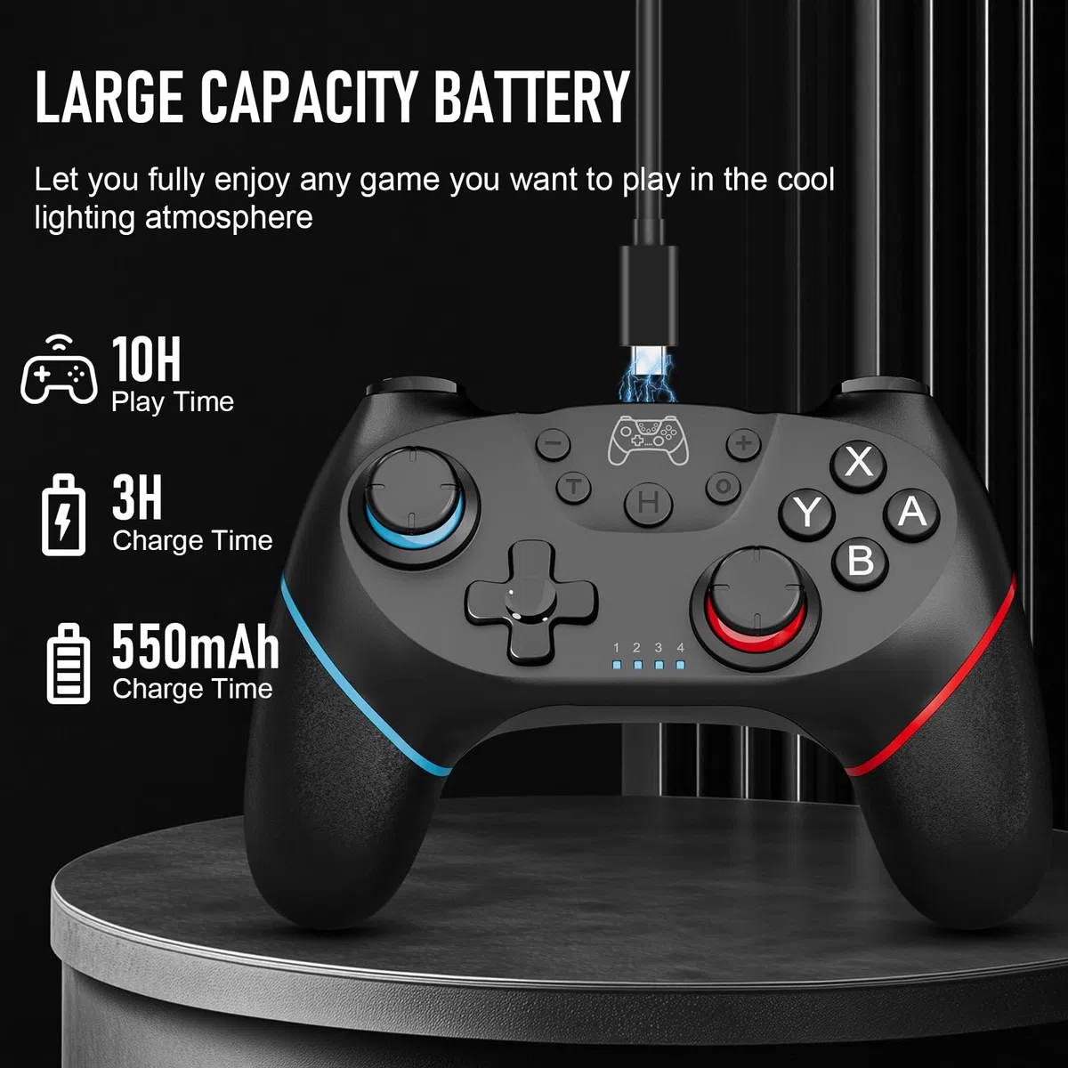 Etpark 2 Pack Controller per Switch, Bluetooth Gamepad per Switch/Switch 2/Lite/OLED, Pro Controller con Hall Joystick