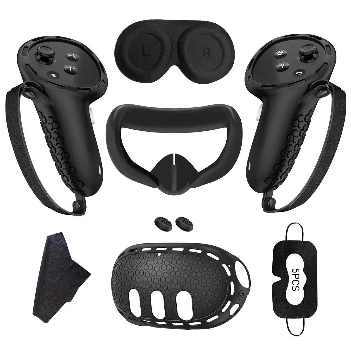 Set di Accessori Protettivi per Meta Quest 3 Silicone, 2 Pezzi Custodia Controller VR