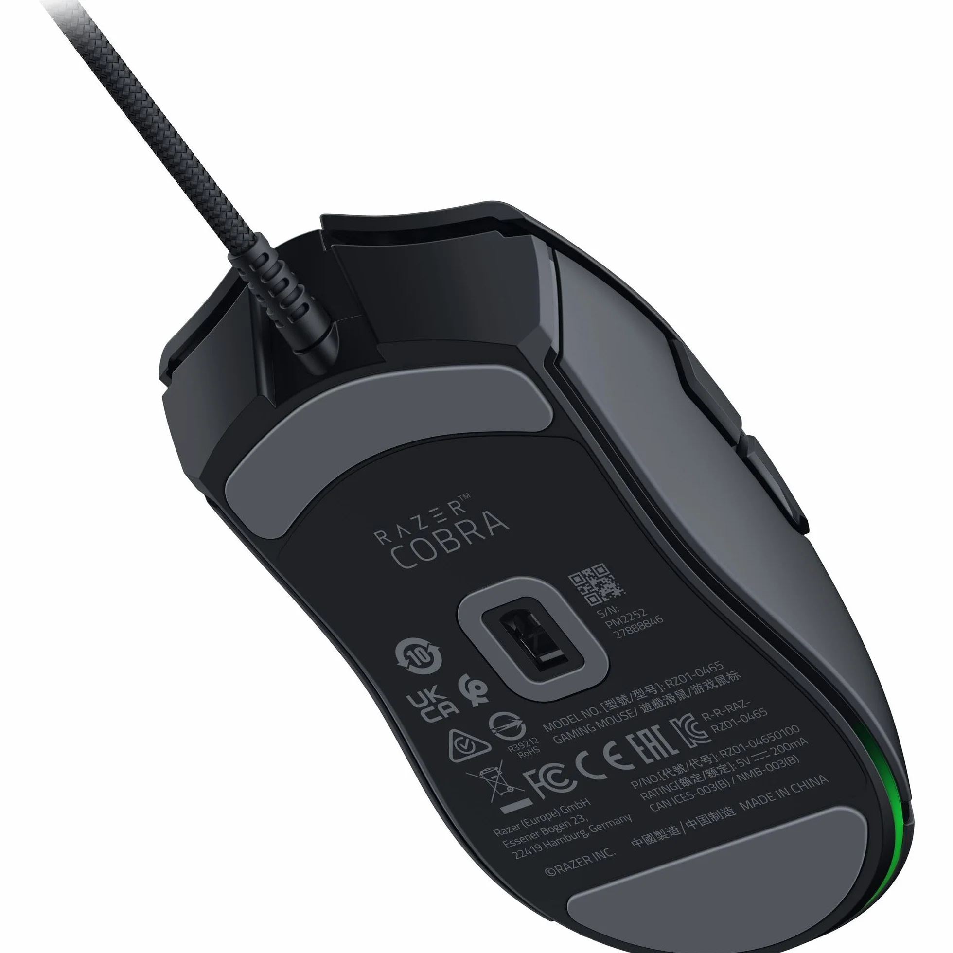 Razer Cobra Mouse da gioco cablato leggero Chroma RGB 57g Nero
