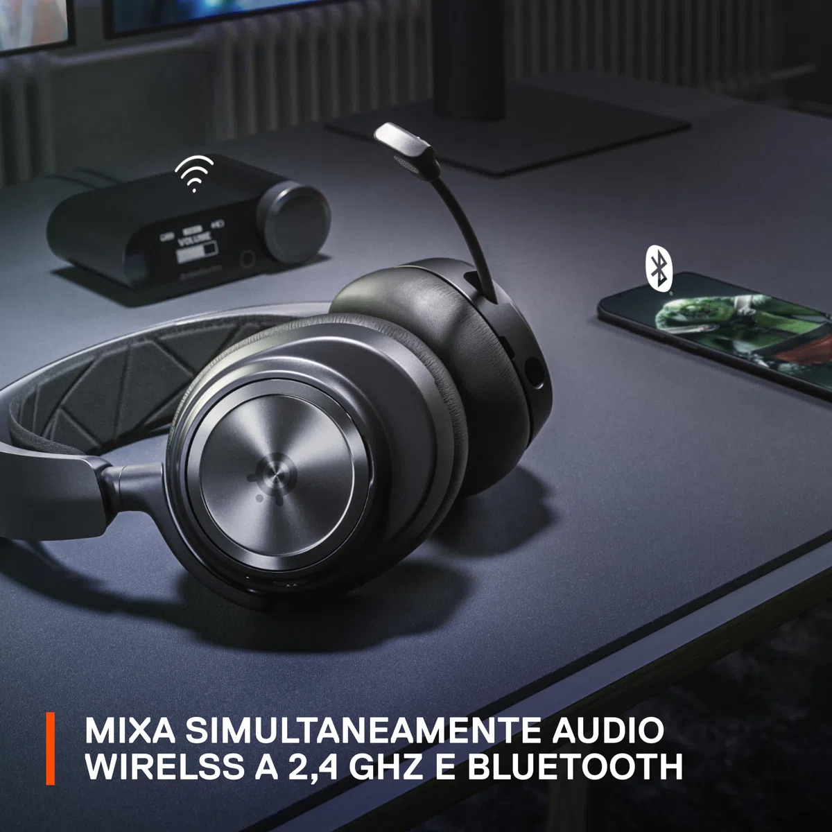 SteelSeries Arctis Nova Pro Cuffie Gaming Wireless Multi-Sistema Driver Magnetici Neodimio Cancellazione Attiva Rumore Infinity Power System ClearCast Gen 2 PC PS5 PS4 Mobile
