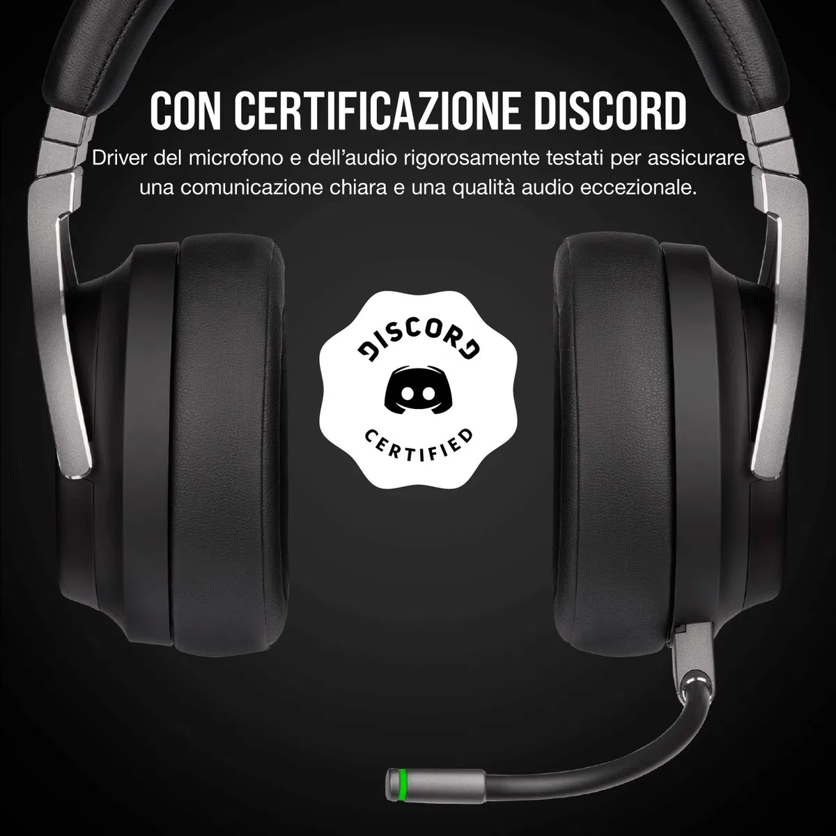 Corsair Virtuoso RGB Wireless Alta Fedeltà Cuffia Gaming Nero