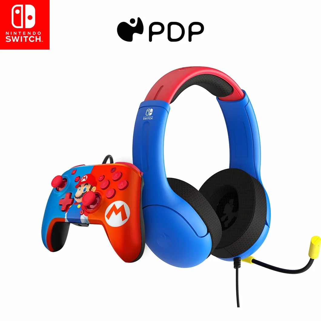 PDP Gaming Officially Licensed Mario Bundle for Nintendo Switch OLED & Lite