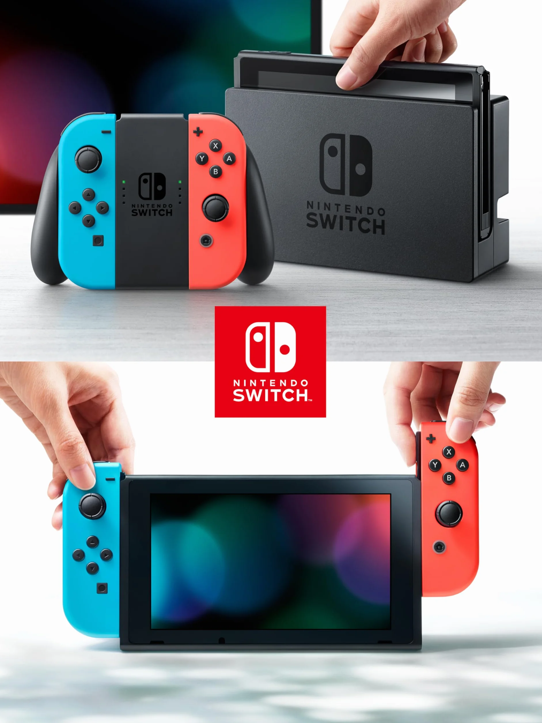 Nintendo Switch Console z Joy-Con Rosso Neon i Blu Neon