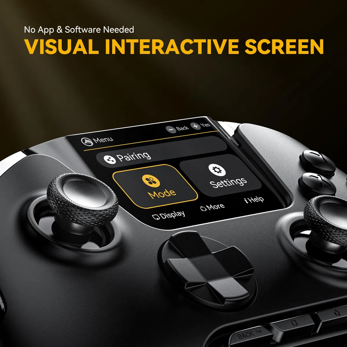 ManbaOne Interactive Screen Wireless Gaming Controller per PC/Switch/Switch 2/iOS/Android, Stick e Trigger ad Effetto Hall, Illuminazione RGB, Pulsanti Rimappabili, 1800mAh con Stazione di Ricarica