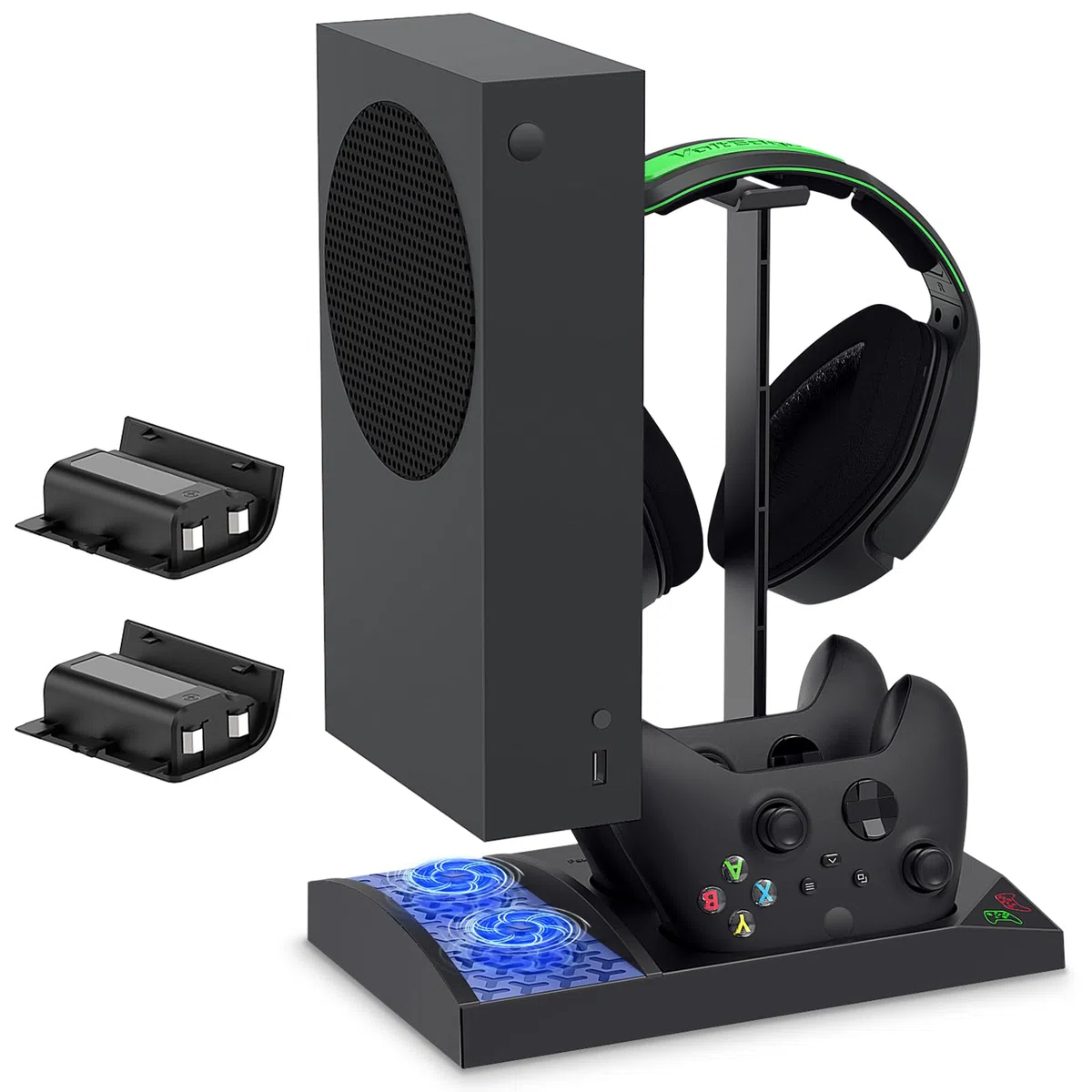 FYOUNG Stacja dokująca z wentylatorem chłodzącym i baterią 1400mAh do Xbox Series S