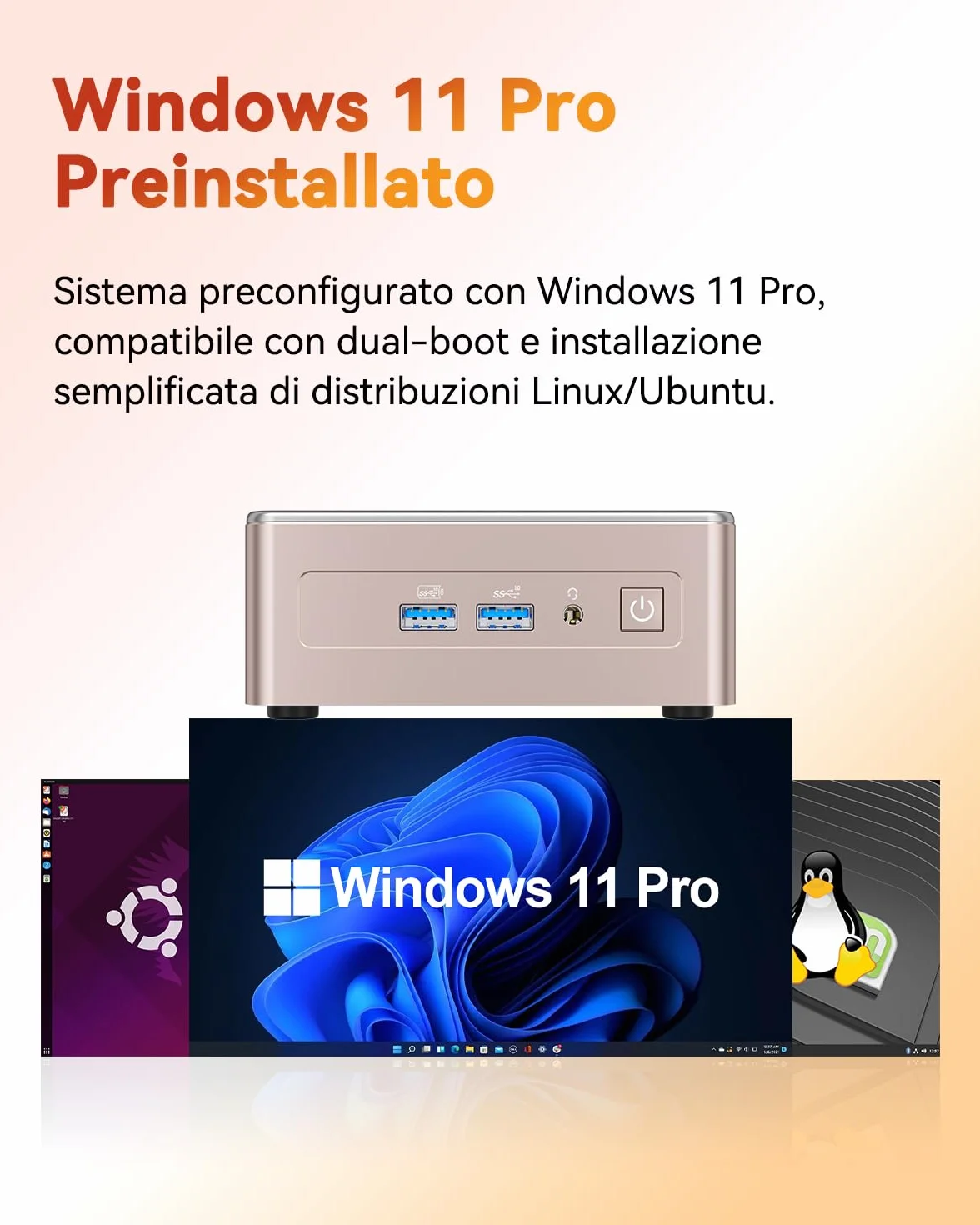 GEEKOM A5 Mini PC AMD Ryzen 5 7430U 16GB RAM 512GB SSD Windows 11 USB4.0 LAN 2.5G