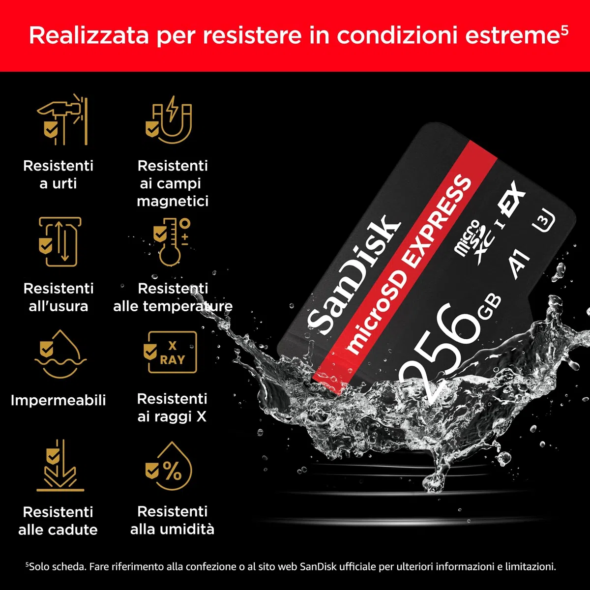 SanDisk Scheda microSD Express 256 GB per Nintendo Switch 2 U3 C10 880 MB/s