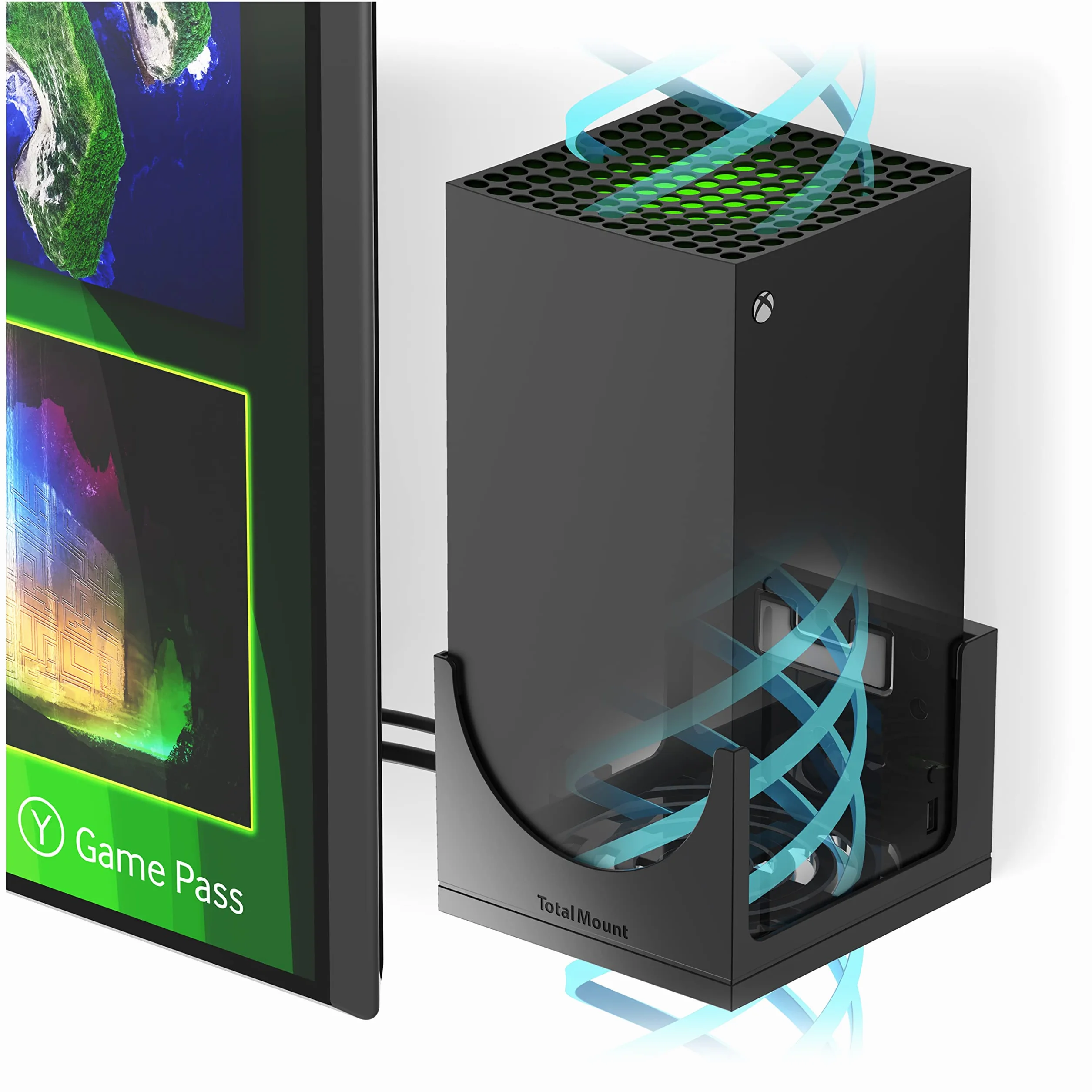 TotalMount Supporto a parete per Xbox Series X con livella a bolla d'aria