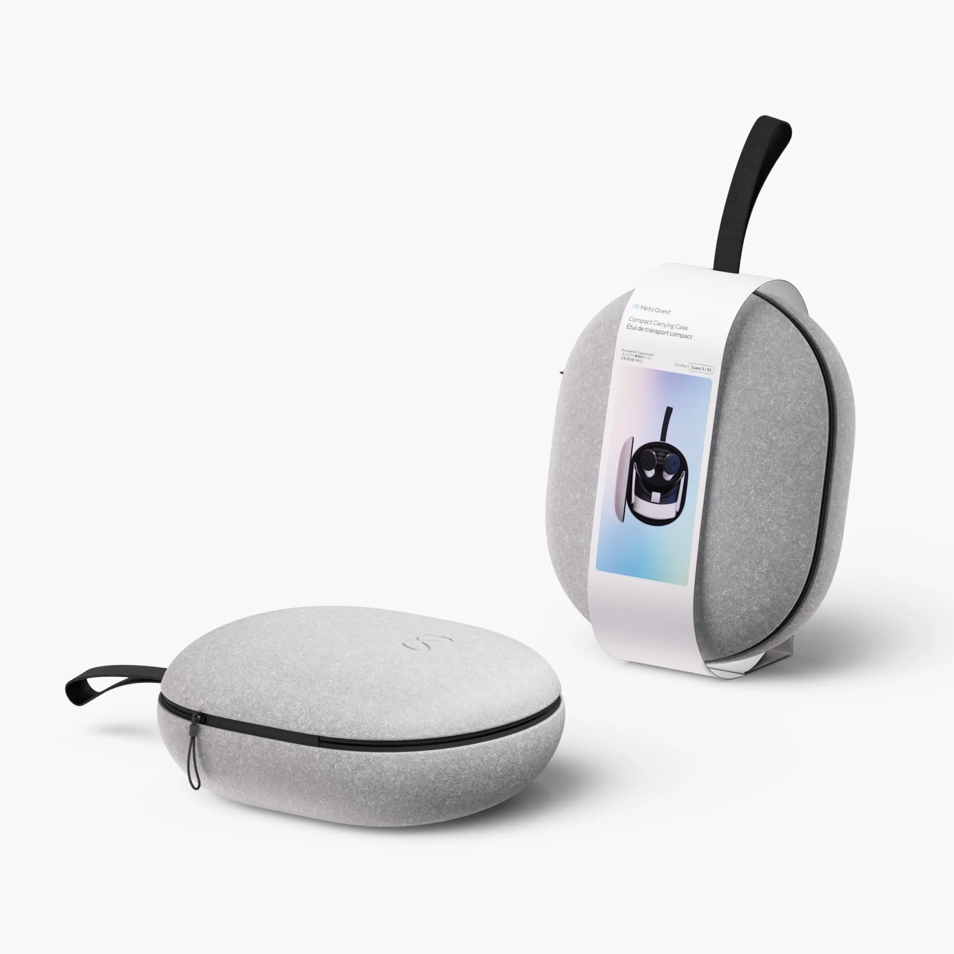 Meta Étui de Transport Compact pour Quest 3/3S, Manettes Touch Plus, Sangles Actives et Câble de Recharge