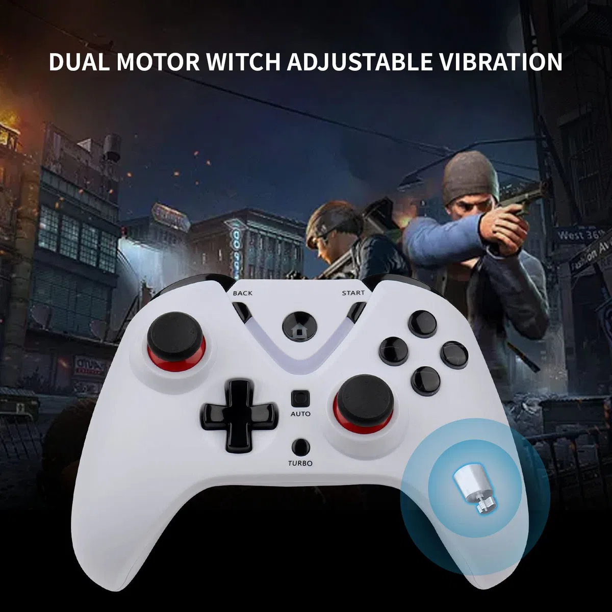 RALAN Controller di gioco wireless con illuminazione a LED compatibile con Xbox One S/X, Xbox Series S/X, PC Gaming Gamepad, Joypad remoto con adattatore wireless 2.4G, Rechargeable Battery