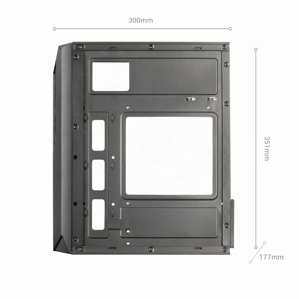 Mars Gaming MC-S1 Bianco, Case PC Gaming Compatto Micro-ATX, Illuminazione ARGB 12 Modalità, Ventola FRGB, Finestra Laterale Completa