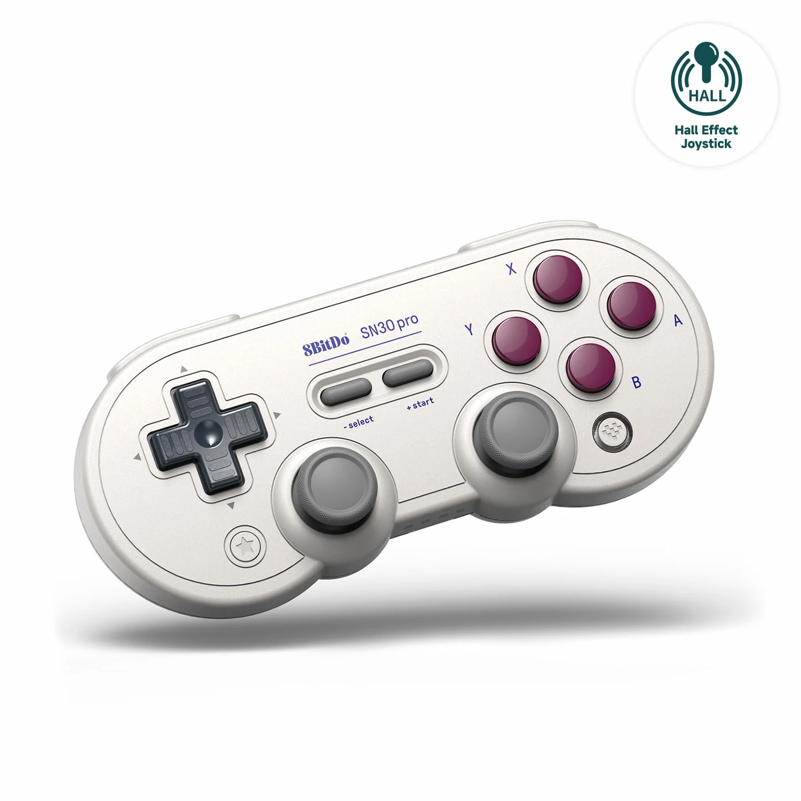 8BitDo SN30 Pro Bluetooth Controller, Hall Effect Joystick Update, Compatible with Switch, PC, macOS, Android, Steam Deck & Raspberry Pi (G Classic)