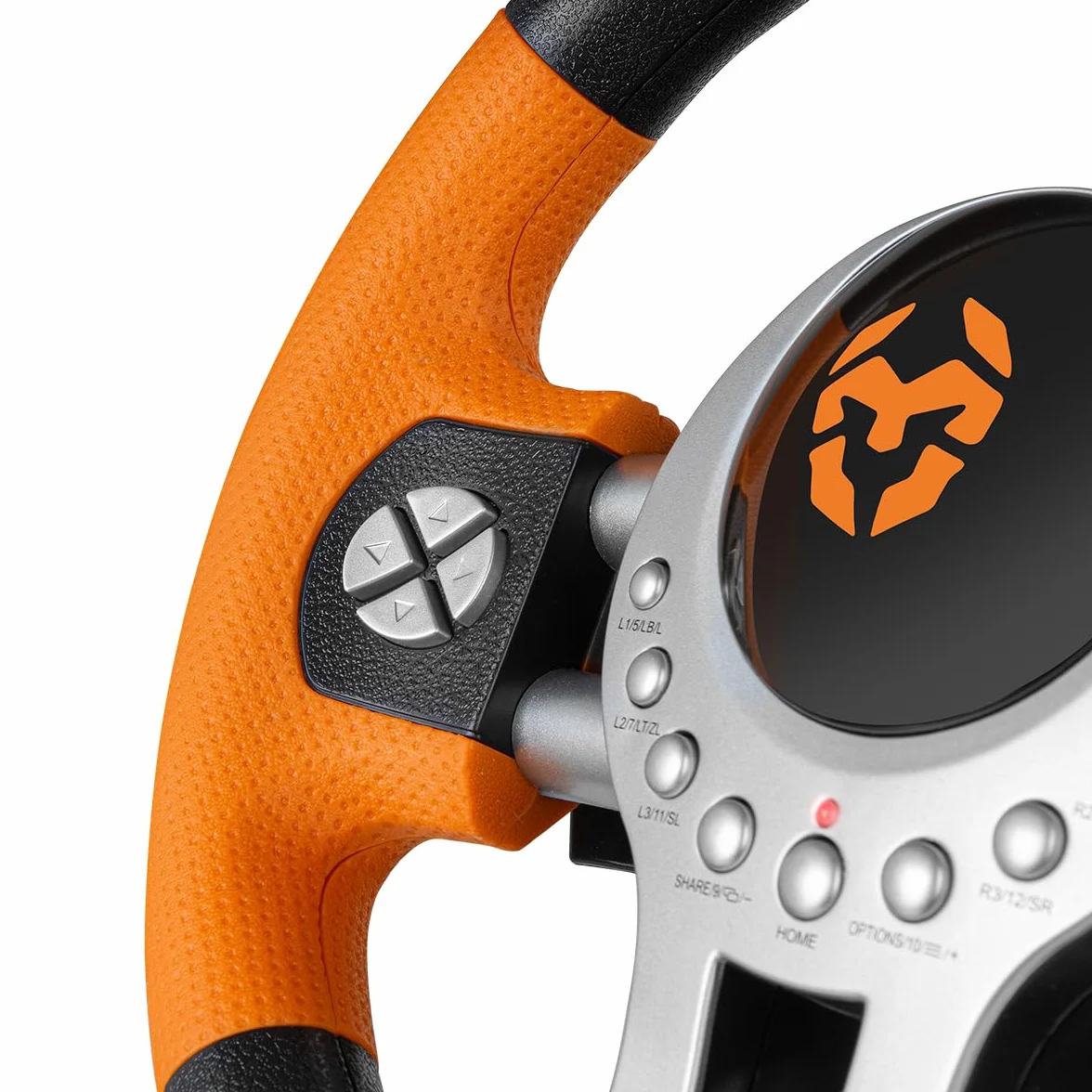 KROM K-Driver – Volante da corsa con pedali e vibrazioni, compatibile con PC, PS3, PS4 e Xbox One, con leva del cambio, levette e 12 pulsanti, connessione USB per giochi di guida