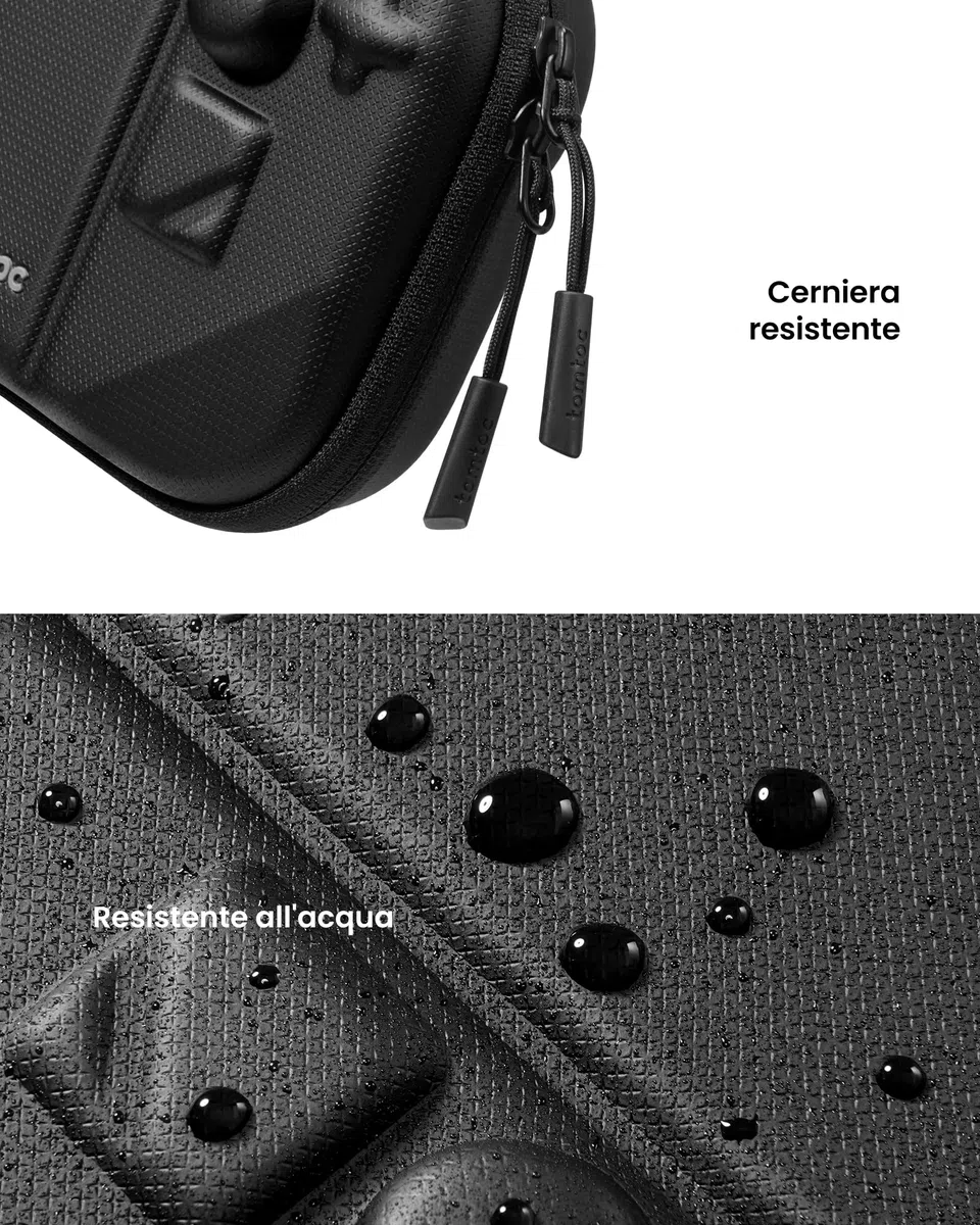 tomtoc Custodia Compatibile con Steam Deck/Steam Deck OLED, Custodia a Guscio Rigido in Filz a Protezione Totale per Console e Accessori Steam Deck, Resistente Agli Urti, per Viaggi o Regali Natale