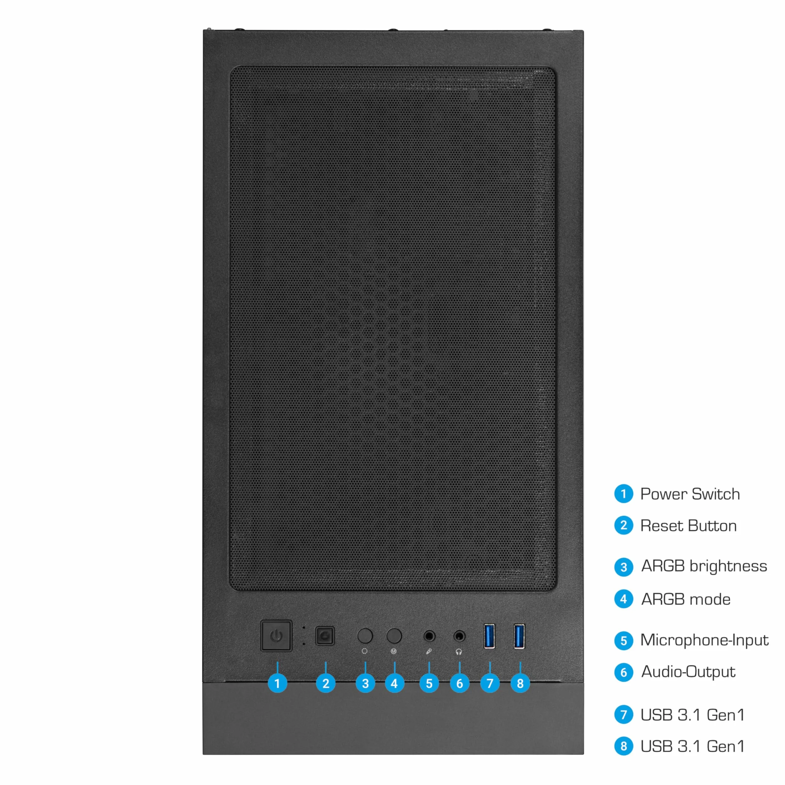 Ankermann Radiant Gaming V3 | AMD Ryzen 5 5500 | Nvidia GeForce RTX 5060 8GB | 16GB RAM | 1TB NVMe SSD | Windows 11 | WiFi | Libre Office