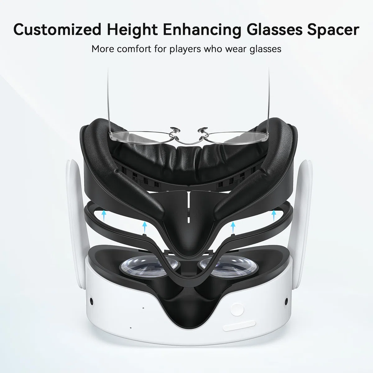 AMVR Facial Interface Face Pad Cover compatibile con Meta Quest 3S, cuscino facciale in PU e cotone traspirante Ice Silk