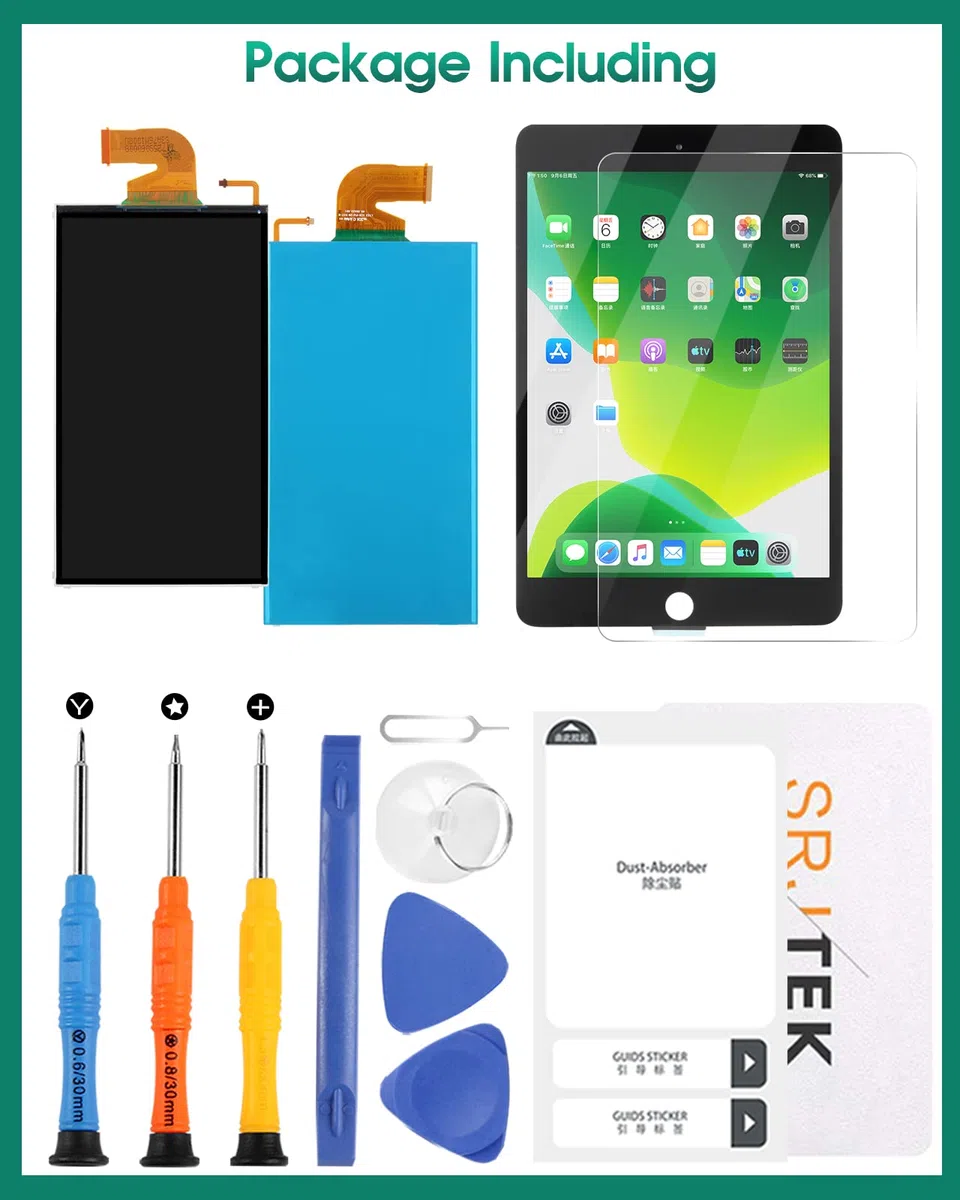 SRJTEK per Switch LCD Display Screen Sostituzione Digitizer Glass Kit Assemblaggio, Pellicola Temperata Gratuita, Colla e Strumenti