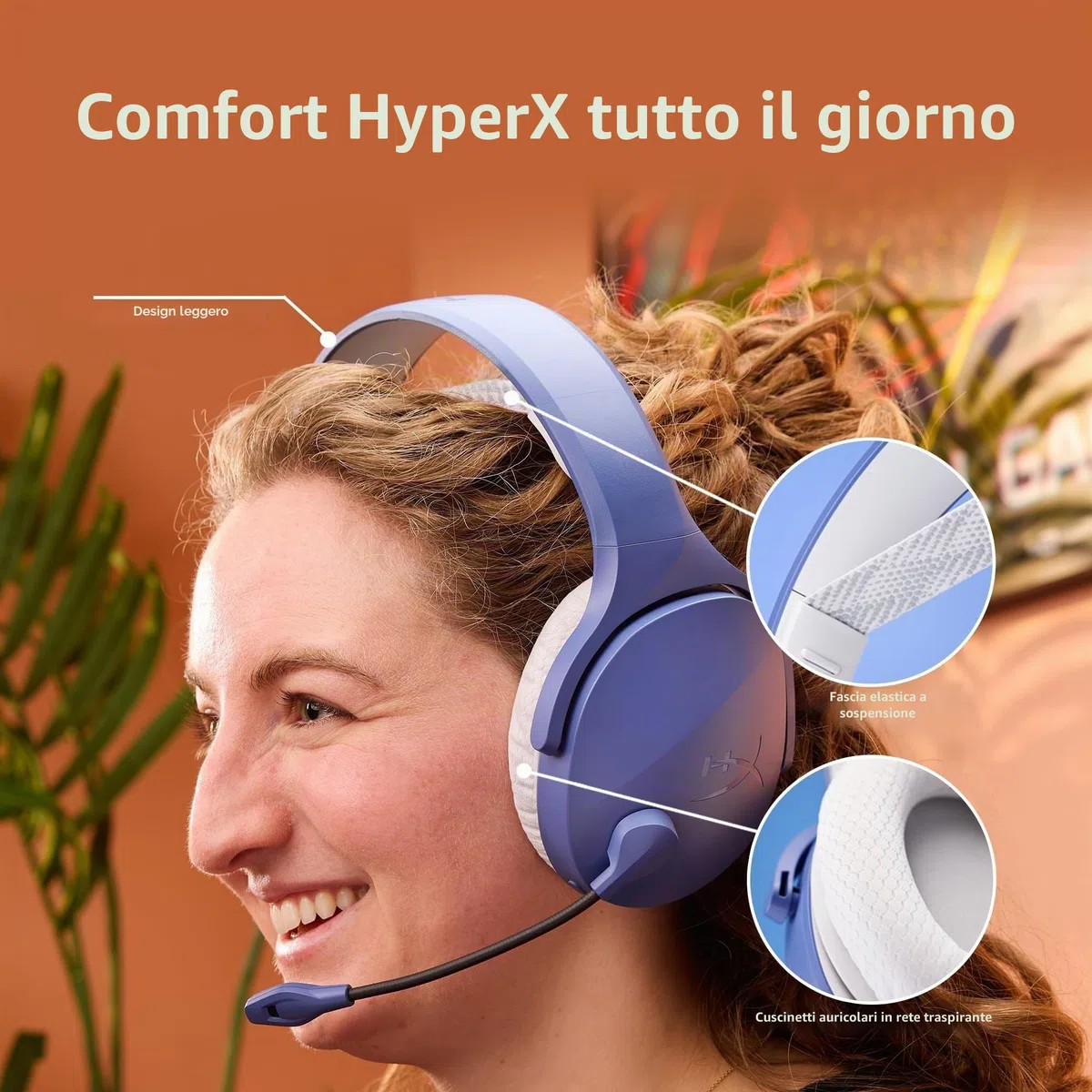 HyperX Cloud Jet Cuffie da Gioco Dual Wireless 2,4 GHz Bluetooth PC Mac PS5 PS4 40mm Driver 25 Ore Batteria Microfono Girevole Mute Design Leggero Nero