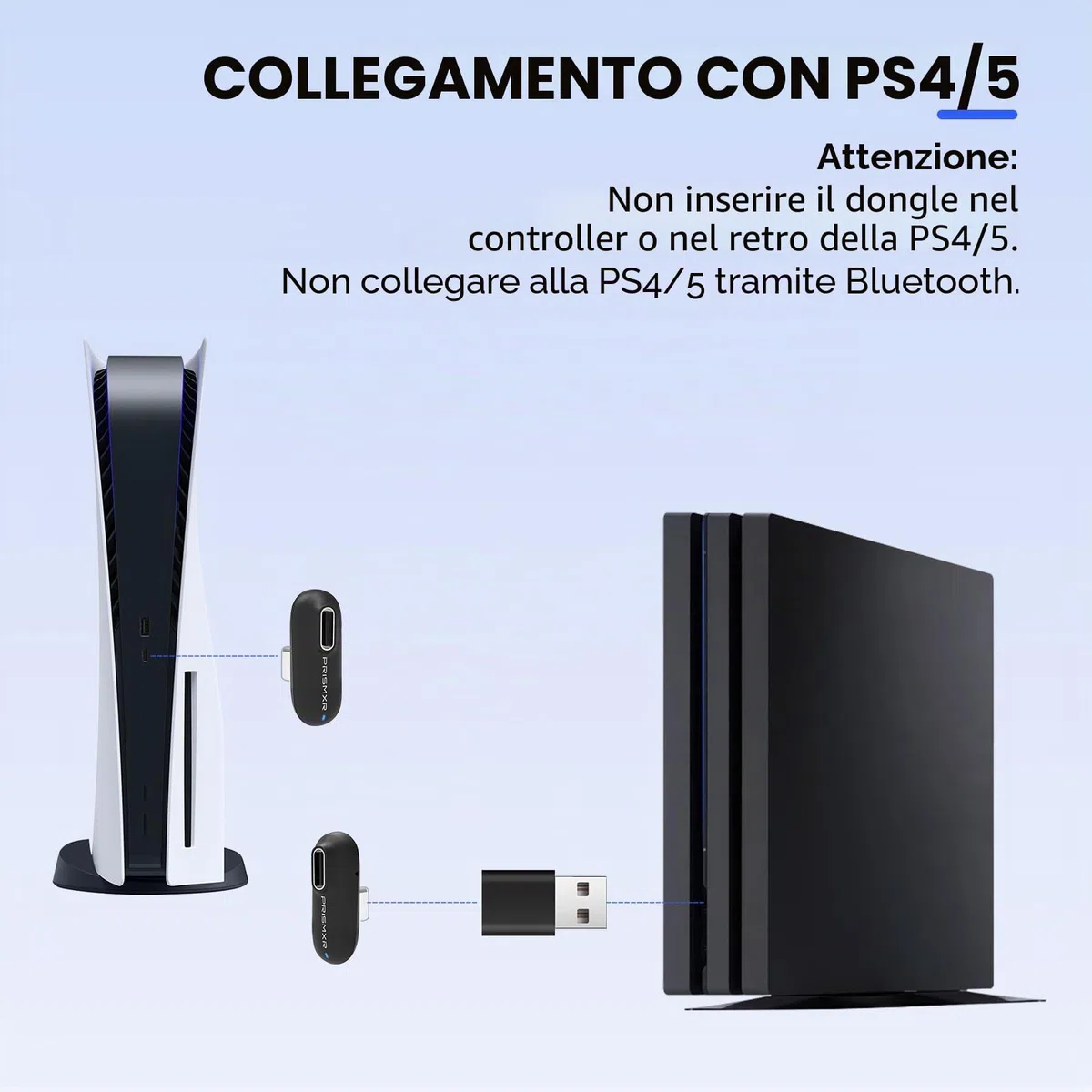 PRISMXR Vega T1 Auricolari da Gioco Wireless 2.4GHz Bluetooth, Latenza Ultra-Bassa 25ms, Compatibili Meta Quest 3/3S PS5 PS4 Steam Deck Switch PC, Nero