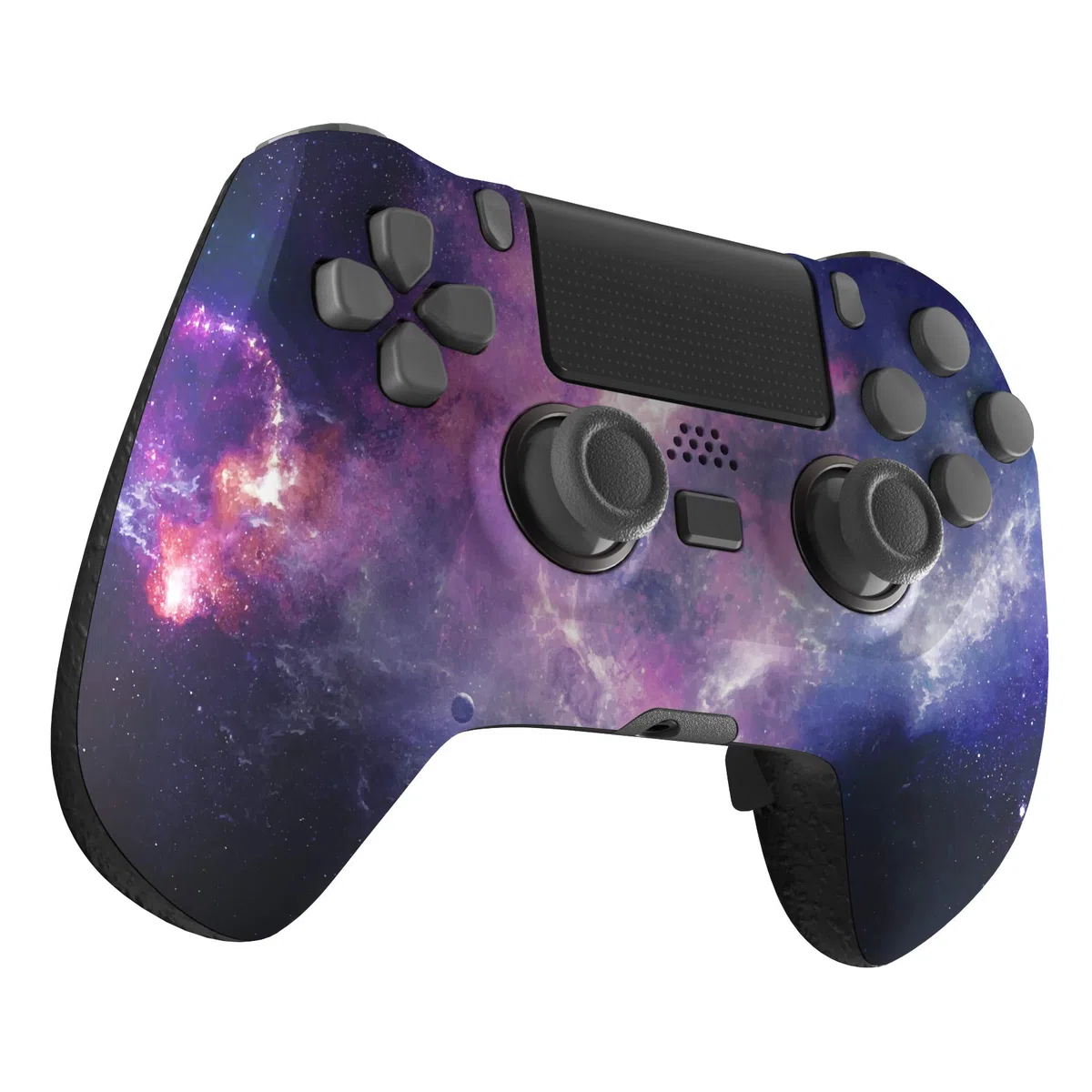 eXtremeRate DECADE Torneo Aggiornamento Kit per ps4 Controller CUH-ZCT2(Non Controller), Cover Shell&Tasti Posteriori&Trigger Stop, Accessori per ps4 Joystick JDM-040/050/055, Galassia Nebulosa