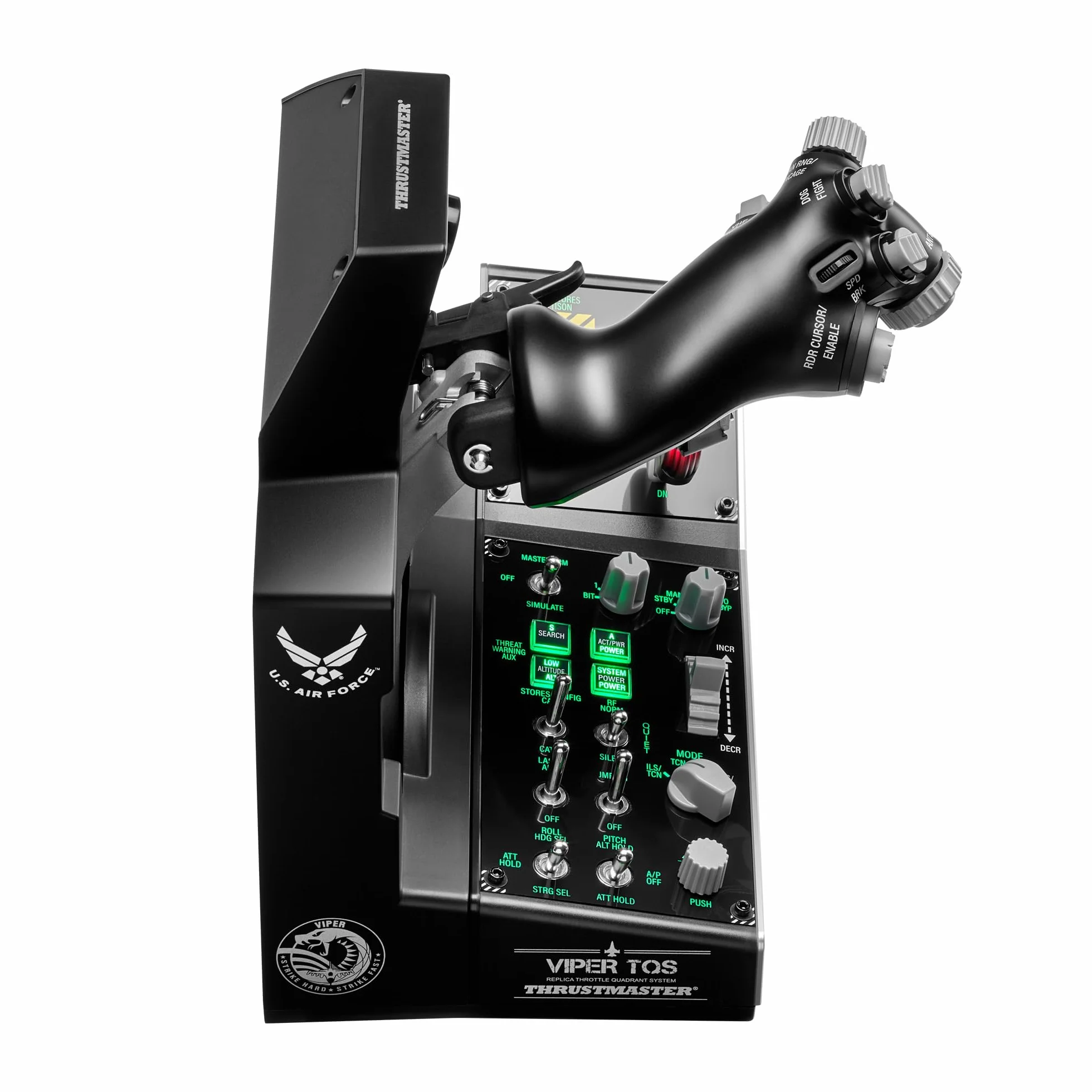 Thrustmaster Viper TQS Mission Pack per PC, Sistema Quadrante Manetta in Metallo, Manetta e Pannello di Controllo Inclusi, Precisione Effetto Hall