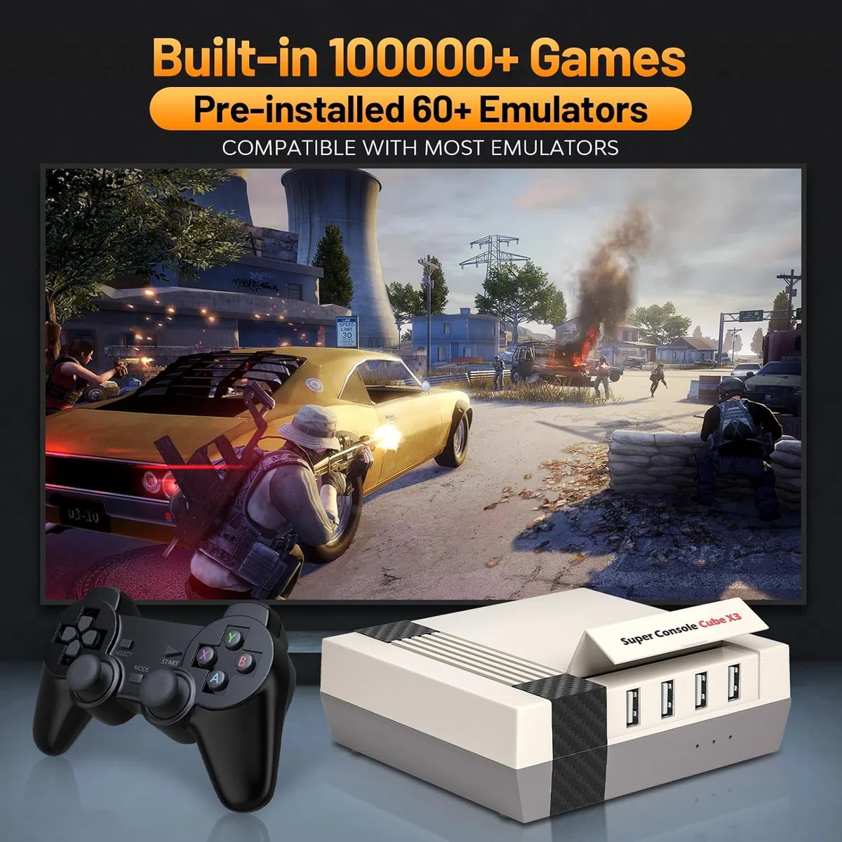 Kinhank Super Console Cube X3 Retro Console 100000+ giochi EmuELEC 4.5 Android 9.0 CoreELEC 3 Sistemi in 1 2.4G 5G BT 4.0