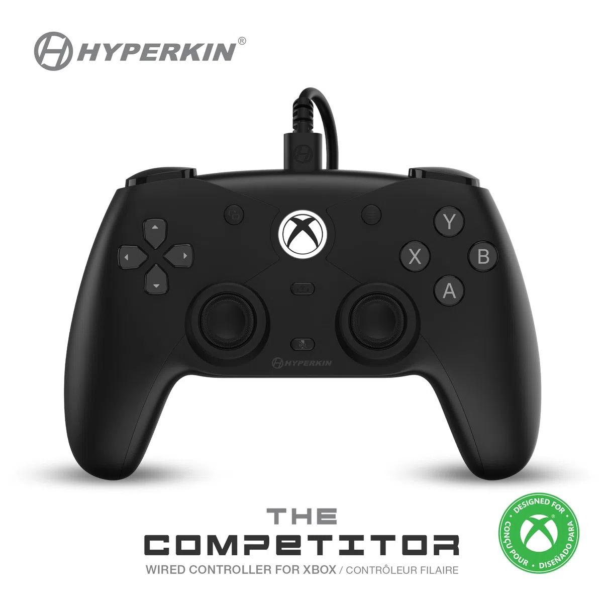 Hyperkin The Competitor Controller cablato per Xbox Series X|S, Xbox One e PC - Joystick effetto Hall e trigger di impulsi, layout simmetrico, USB-C, anti-deriva, D-Pad di precisione, ergonomico
