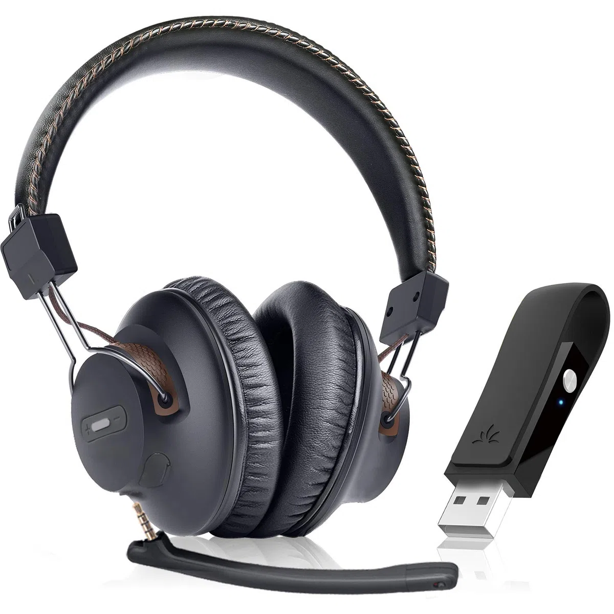 Avantree DG59M Cuffie Bluetooth con microfono per PS5 PS4 Wireless adattatore USB PC 40 ore