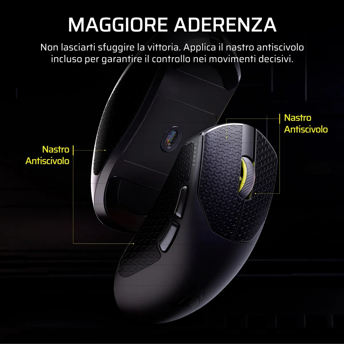 Corsair SABRE v2 PRO Ultraleggero Wireless FPS Mouse Gaming – Nero | 33.000 DPI, 36g di Peso, 8.000Hz Hyper-Polling, Interruttori Meccanici, Fino a 70 Ore di Durata della Batteria Wireless