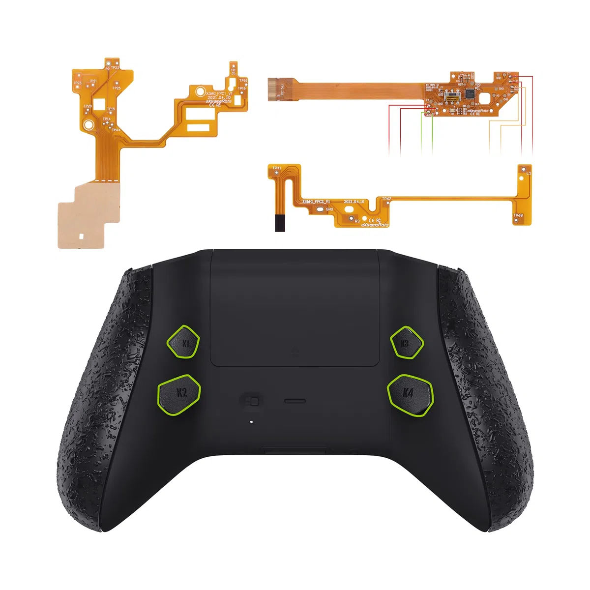eXtremeRate HOPE Remap Kit Programmabile per Xbox Series X S Controller Scheda&Cover Posteriore&Grip&Tasti Posteriori per Xbox Core Joystick(Model 1914)-Nero Antiscivolo